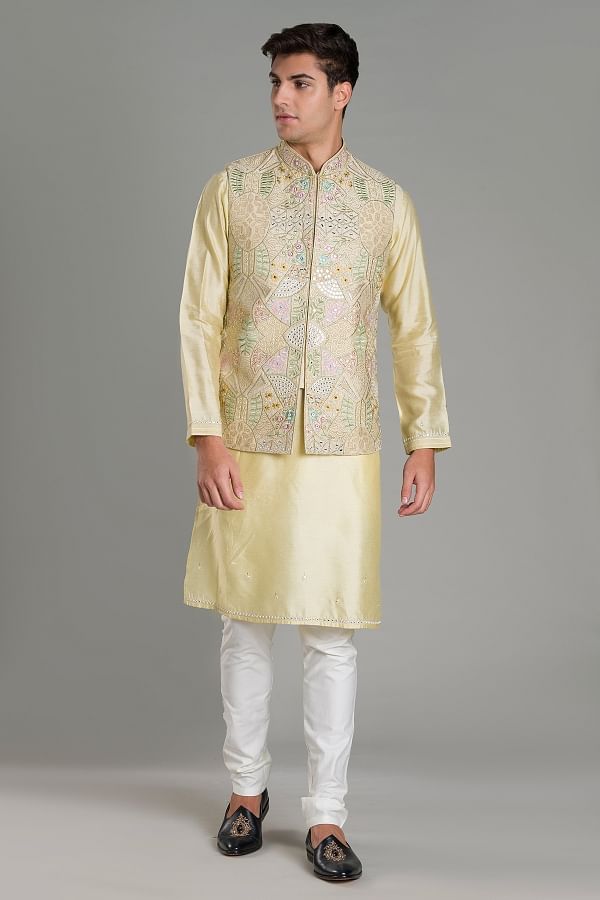 Kurta best sale and waistcoat