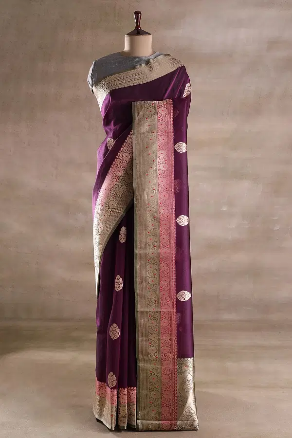 Buy Online Banarasi Organza Sarees Fancy saree Banarasi Silk Samyakk