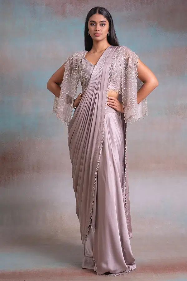 Latest drape saree design sales