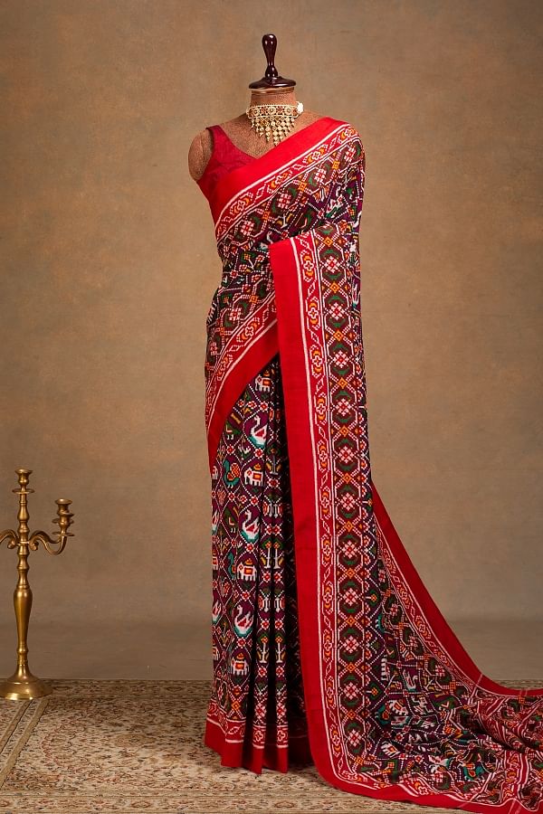 Double ikkat sarees online discount