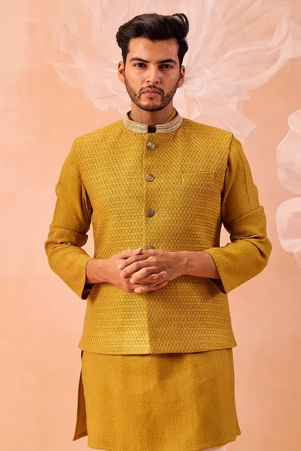 Waistcoat with punjabi top