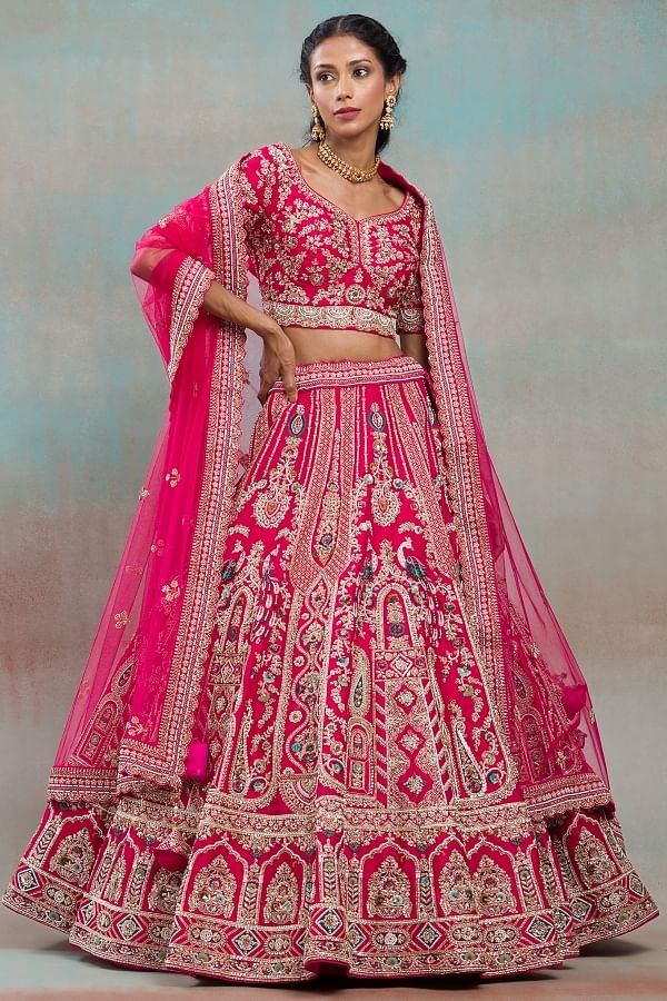 9 Combination of groom's dress with pink lehangas ideas | couple wedding  dress, indian wedding outfits, bridal outfits
