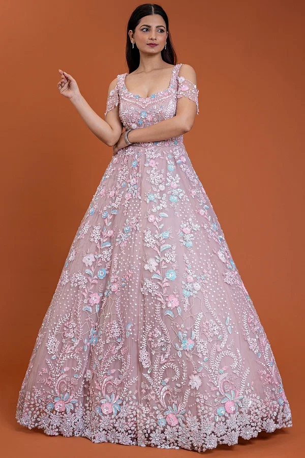 Buy Purple Dresses & Gowns for Women by KEDAR FAB Online | Ajio.com-cheohanoi.vn
