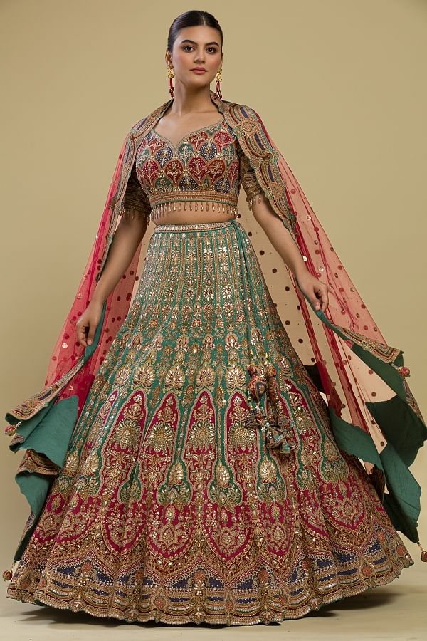 Designer lehenga New Collection For Wedding Online | Samyakk | Samyakk |  Lehenga, Global dress, Bridal lehenga online