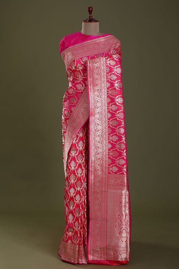  Nency Fashion Women Banarasi Silk Zari Woven Work