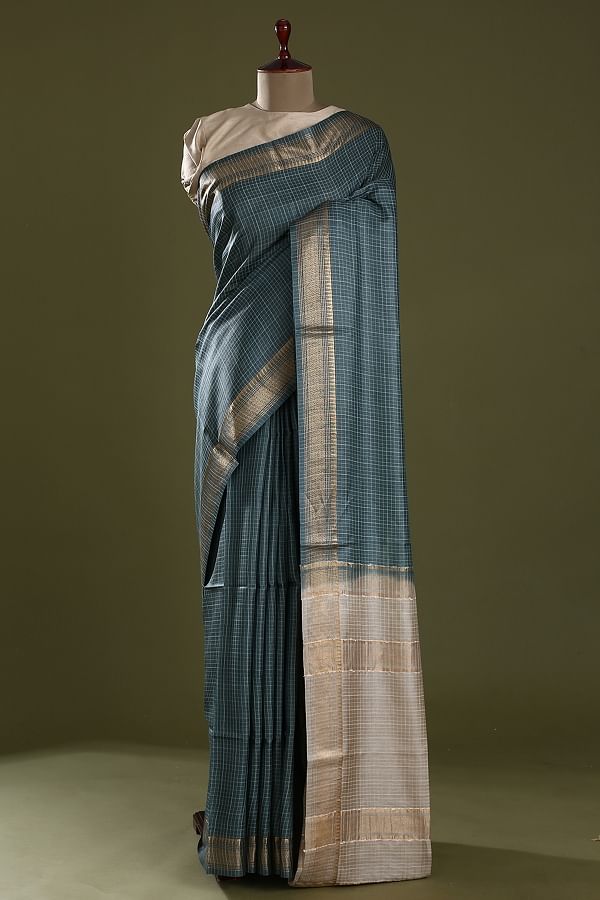 Buy Tussar Silk Embroidery Saree Online at the Best Price