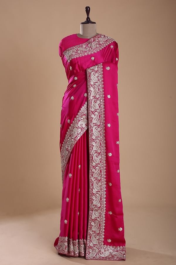 Zardosi Saree - Buy Zardosi Work Saree Online Now