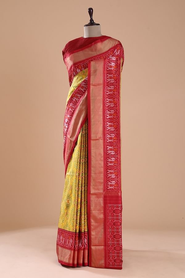 Buy Charkha Silk_Bhagalpuri Handloom Cotton Jamuni Ikkat Handmade Design  Saree with Blouse Piece Online at Best Prices in India - JioMart.