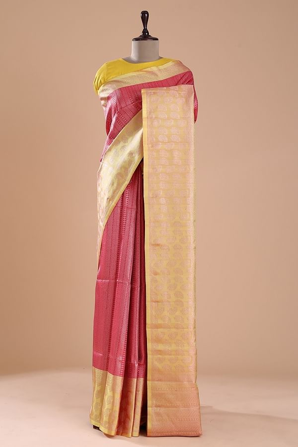 Maroon silk saree for women gift aniversary Bohemian Saree Two-tone  Mulberry Silk Green For Engagement