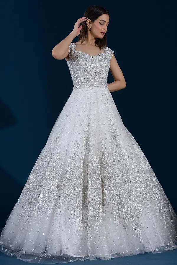 White gown price best sale