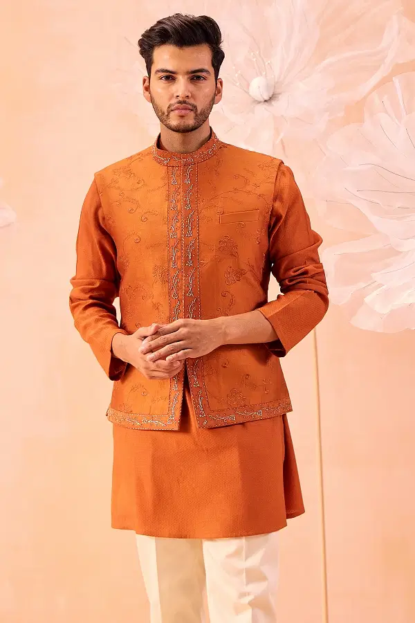 Kurta pajama waistcoat design 2025