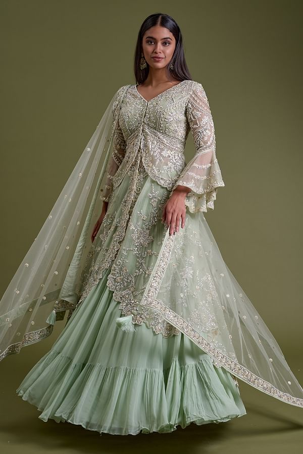 Bridal lehenga jacket designs top