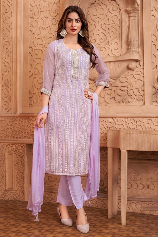 Straight cut party wear suits outlet