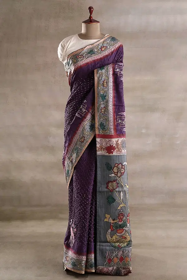 Kalamkari silk sarees wholesale clearance