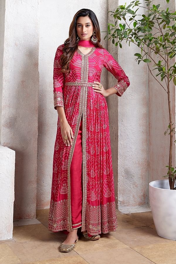 Designer straight suits online on sale