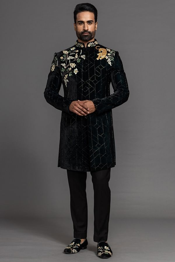 Velvet sherwani online cheap