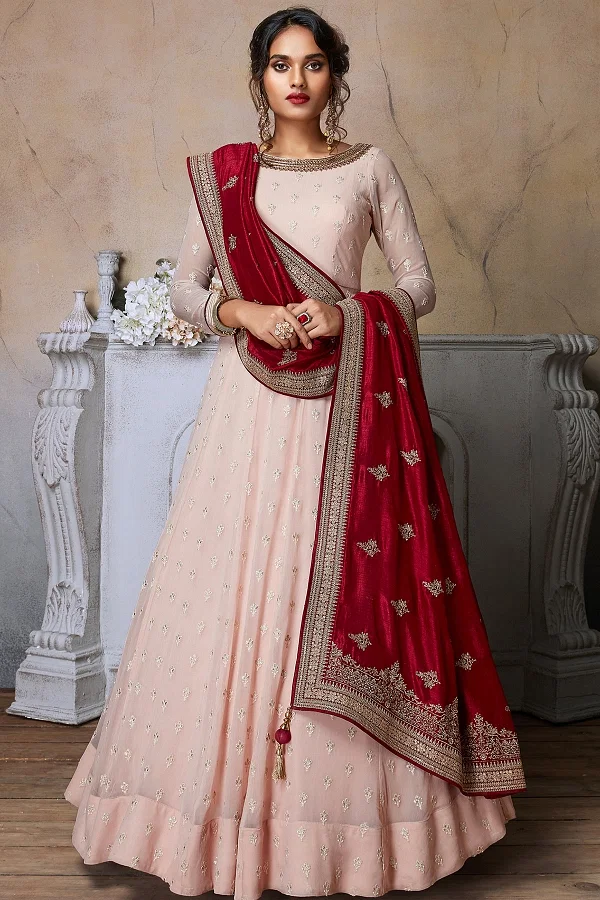 Georgette Embroidered Designer Fancy Salwar Suit, mix at Rs 2399 in Surat