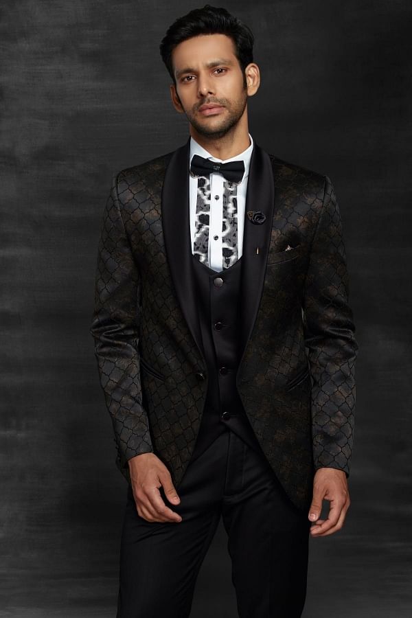 Printed tuxedo clearance suit