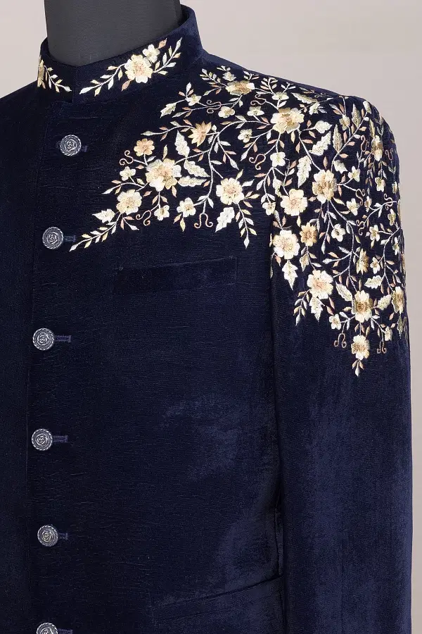 Blue velvet deals jodhpuri