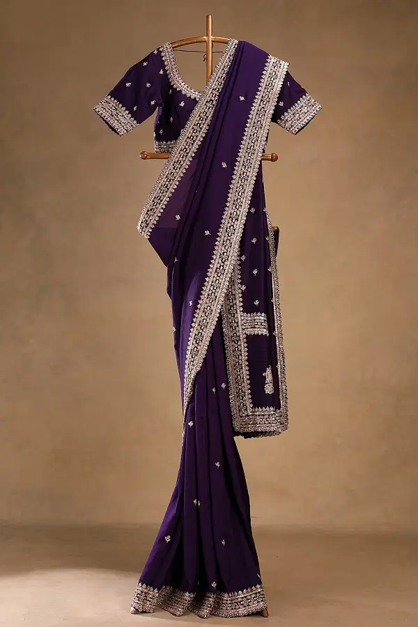 【2025年】高評価レビューアイテム特集 Mauve Buy Purple Cape Embroidered with Saree Draped Lycra アクセサリー