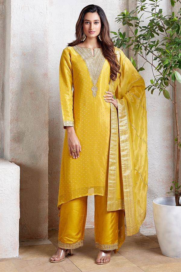 Straight cut party wear suits online